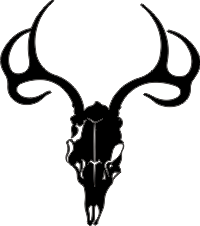 Deer Skull Silhouette (Black) Decal - Military Graphics